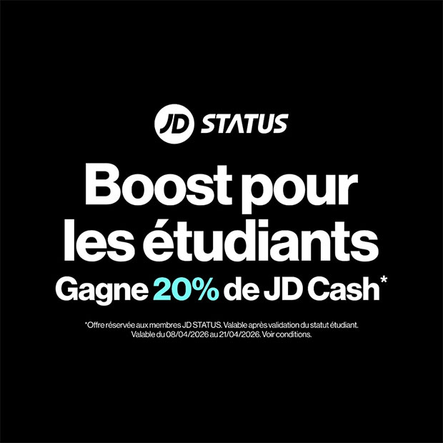 Boost pour les étudiants : gagne 20% de JD Cash*